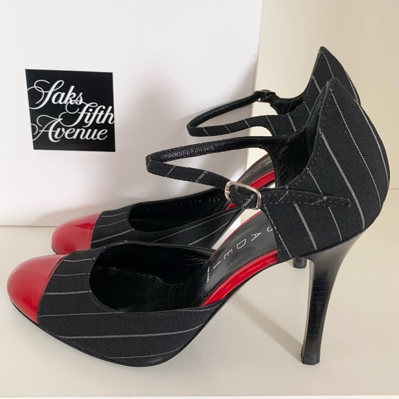 Casadei pinstripe cap toe heel made in Italy - Picture 14 of 16